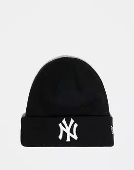 Шапка-бини с манжетой NY Yankees черного цвета New Era
