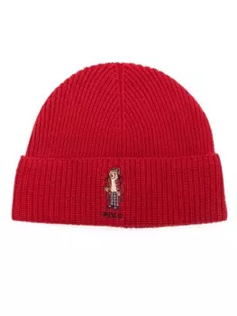 Шапка-бини с мотивом Polo Ralph Lauren Polo Bear, красный