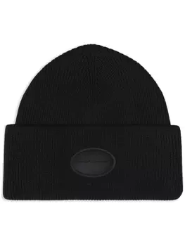 Шапка-бини с нашивкой-логотипом Alexander Wang, черный