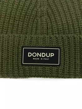 Шапка-бини с нашивкой-логотипом DONDUP, зеленый