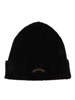 Шапка бини с нашивкой-логотипом Paul & Shark, синий