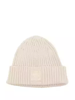 Шапка бини с нашивкой Maison Kitsun, нейтральный