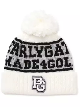 Шапка бини с помпоном PEARLY GATES, белый