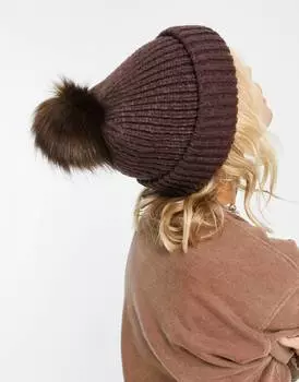 Шапка-бини с помпоном Topshop