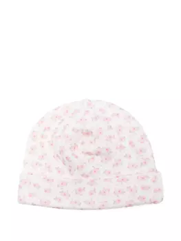 Шапка-бини с принтом роз Monnalisa, розовый