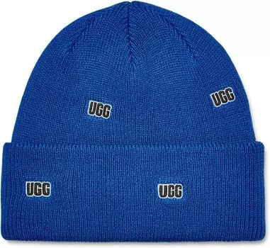 Шапка-бини с разбросанным логотипом UGG