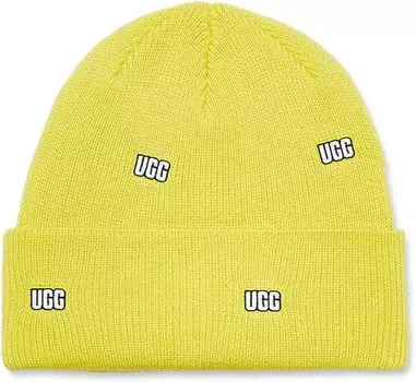 Шапка-бини с разбросанным логотипом UGG