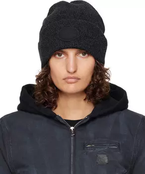 Шапка-бини с серым куполом и логотипом Alexander Wang