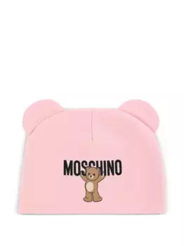 Шапка бини с ушками Moschino Kids, розовый