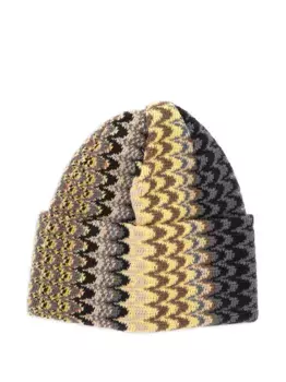 Шапка бини с узором зигзаг Missoni, нейтральный