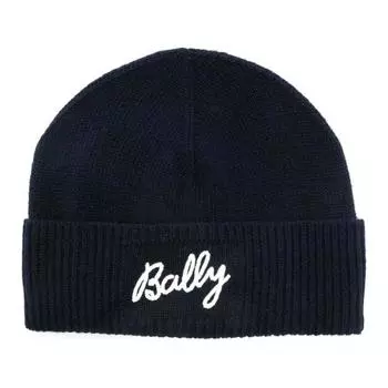 Шапка-бини с вышитым логотипом BALLY