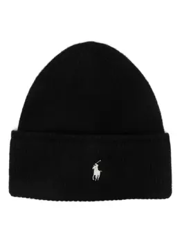 Шапка-бини с вышивкой Polo Ralph Lauren Polo Pony, черный