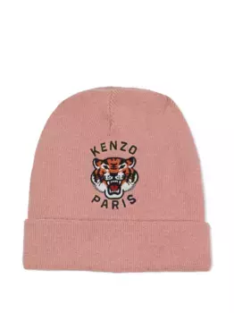 Шапка бини с вышивкой Tiger Kenzo Kids, розовый