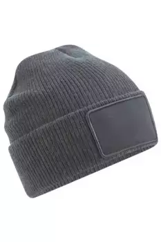 Шапка-бини со съемными нашивками Thinsulate Beechfield, серый