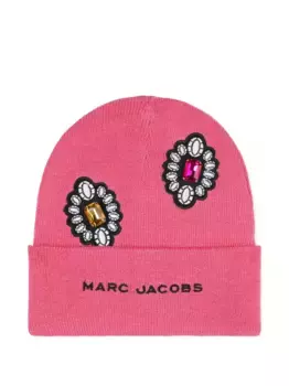 Шапка бини со стразами Marc Jacobs Kids, розовый