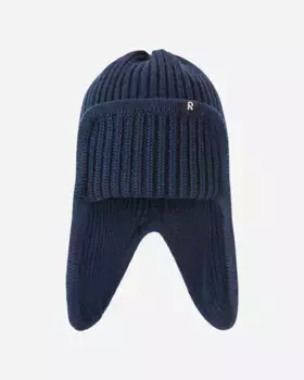 Шапка-бини Solmu для малышей из шерсти мериноса. Reima, цвет Navy