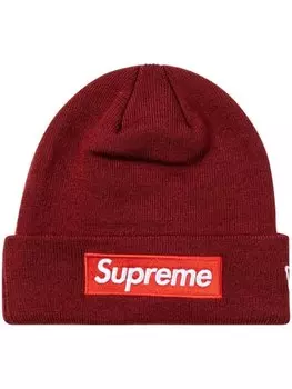 Шапка-бини Supreme из коллекции X New Era Box Logo, красная