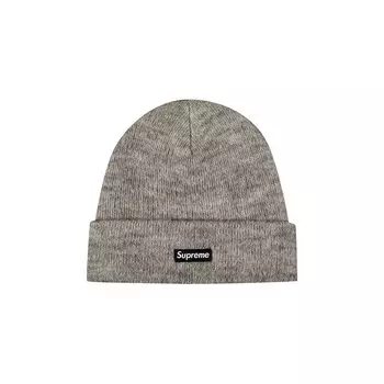 Шапка-бини Supreme из мохера, серая