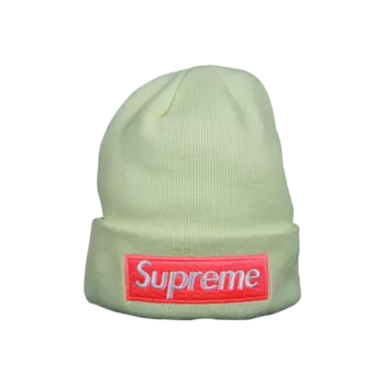 Шапка-бини Supreme New Era Box Logo, цвет Лайм