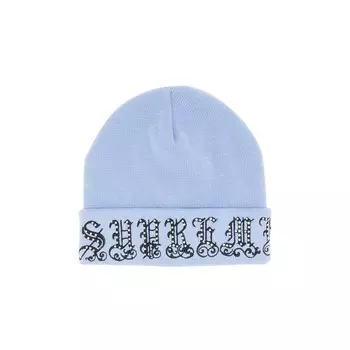 Шапка-бини Supreme Old English со стразами, Light Slate