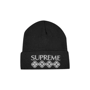 Шапка-бини Supreme с блестками, Черная