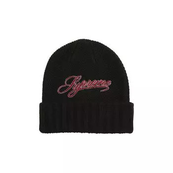 Шапка-бини Supreme Script Logo, черная