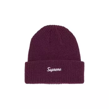 Шапка-бини Supreme свободного кроя Бордовый