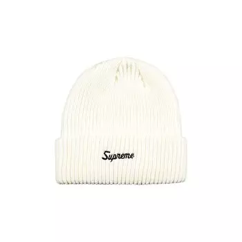 Шапка-бини Supreme свободного кроя, цвет Белый