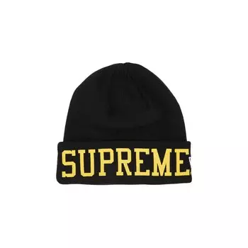 Шапка-бини Supreme x New Era Varsity, цвет Черный