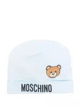 Шапка бини Teddy Bear Moschino Kids, синий