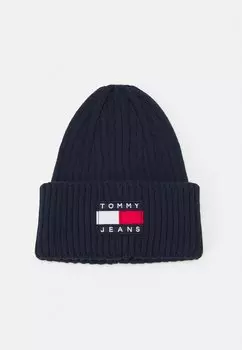 Шапка-бини Tommy Jeans HERITAGE ARCHIVE, темно-синий