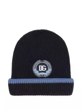 Шапка бини в рубчик Dolce & Gabbana Kids, синий