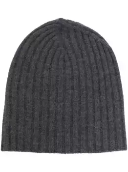 Шапка бини в рубчик JIL SANDER, серый