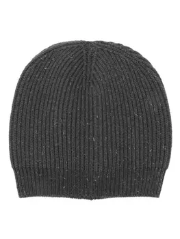 Шапка-бини в рубчик Peserico, серый