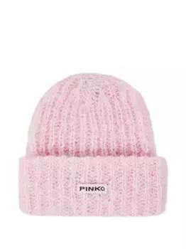 Шапка бини в рубчик PINKO, розовый