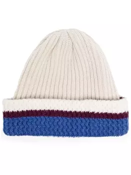 Шапка бини в рубчик Pringle of Scotland, белый