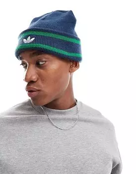 Шапка-бини в стиле 70-х в темно-синем цвете adidas Originals