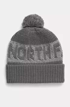 Шапка-бини в стиле ретро The North Face, серый