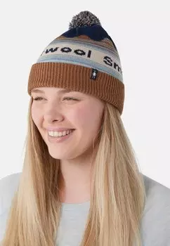 Шапка-бини WINTER PATTERN POM Smartwool, темно-синий вереск