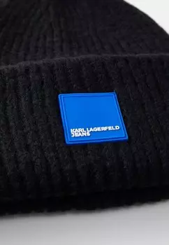 Шапка BOX LOGO BEANIE Karl Lagerfeld Jeans, черный