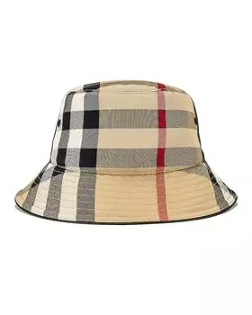 Шапка Burberry Check Bucket, цвет Archive Beige