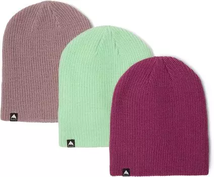 Шапка Burton Recycled DND Beanie - 3-Pack, цвет Elderberry/Jewel Green/Vivid Viola