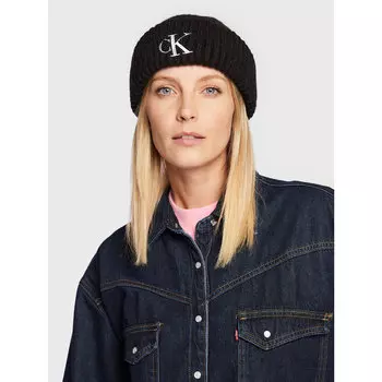 Шапка Calvin Klein Jeans MonogramEmbroidery, черный