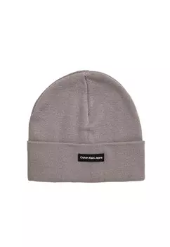 Шапка Calvin Klein однотонная, серый