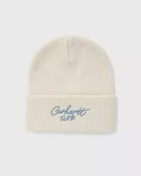Шапка Carhartt Wip Signature Beanie, цвет natural / dusty ice