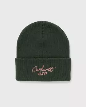 Шапка Carhartt Wip Signature Beanie, цвет sycamore tree / dusty rose