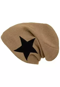 Шапка Caspar, цвет camel