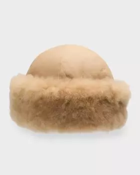 Шапка Colbacco из овчины и кожи Loro Piana, цвет D0D7 Hay Bales