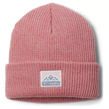 Шапка Columbia Whirlibird Cuffed Beanie, цвет Pink Agave/Cirrus Grey Marled/Mountains