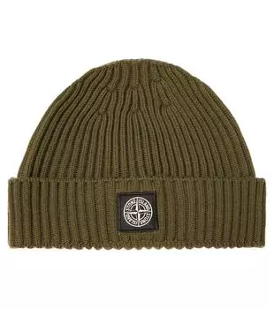 Шапка compass из натуральной шерсти Stone Island Junior, зеленый